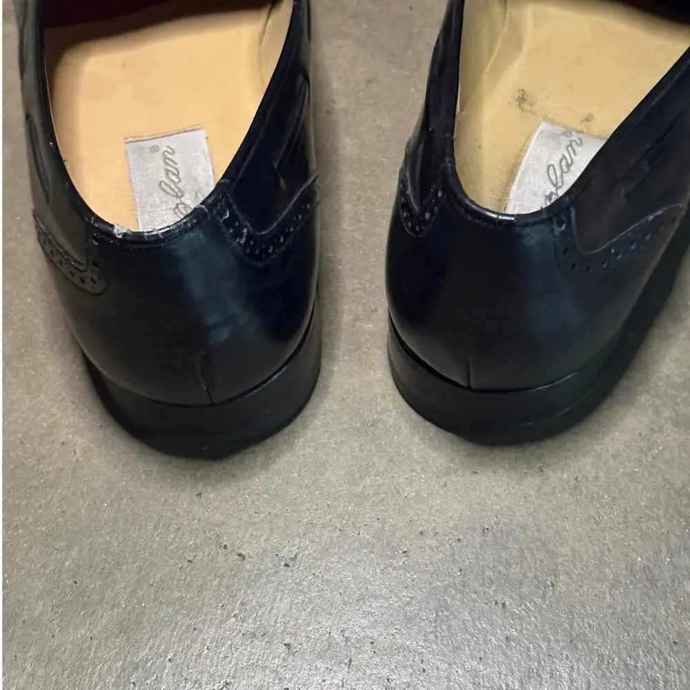 VTG Mezlan Kittle Tassel Leather Loafers Black Mens 10